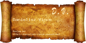 Danielisz Vince névjegykártya